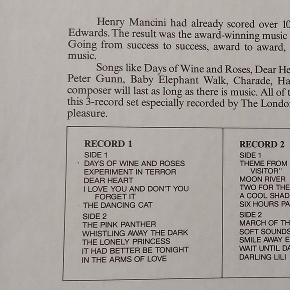 vintage 70s Henry Mancini 3x record box set - Picture 4 of 6